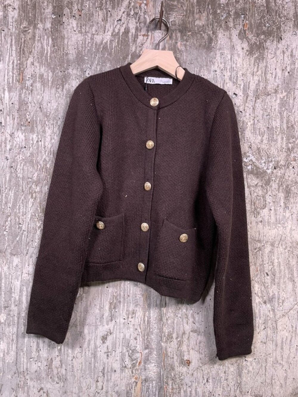 ZARA Women's Knit Cardigan With Golden Buttons Size S - Picture 4 of 8